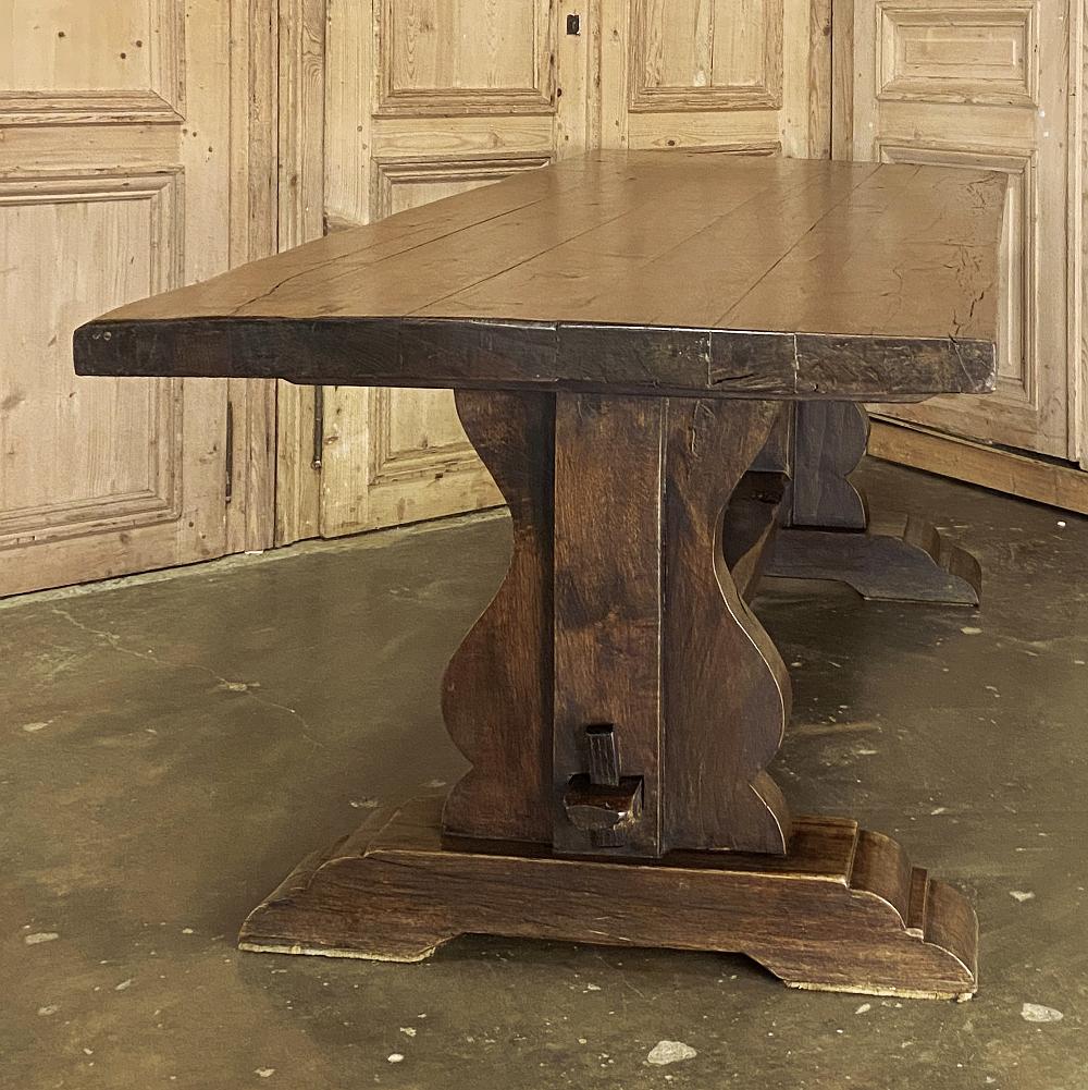 Antique Country French Rustic Trestle Dining Table 2