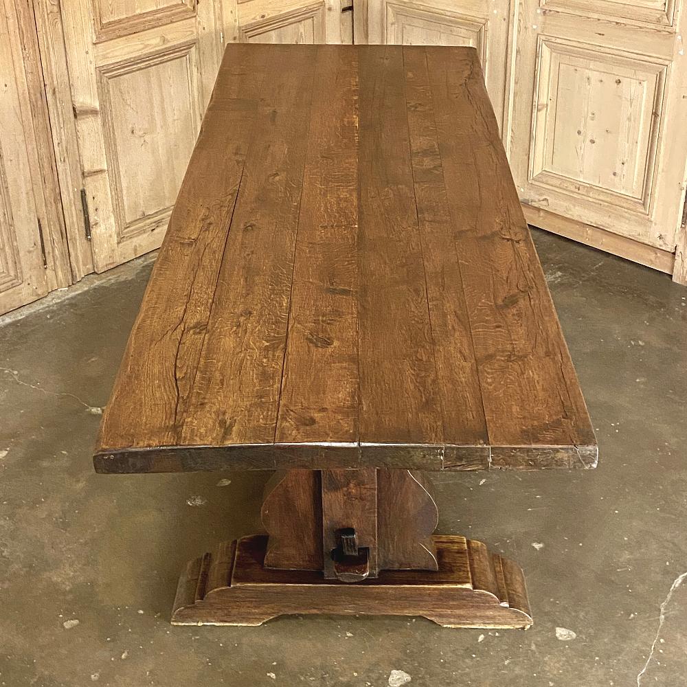 Antique Country French Rustic Trestle Dining Table 3