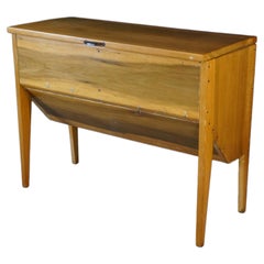 Antique Country French Rustic Walnut Dough Bin Box Petrin Cabinet Table 38"