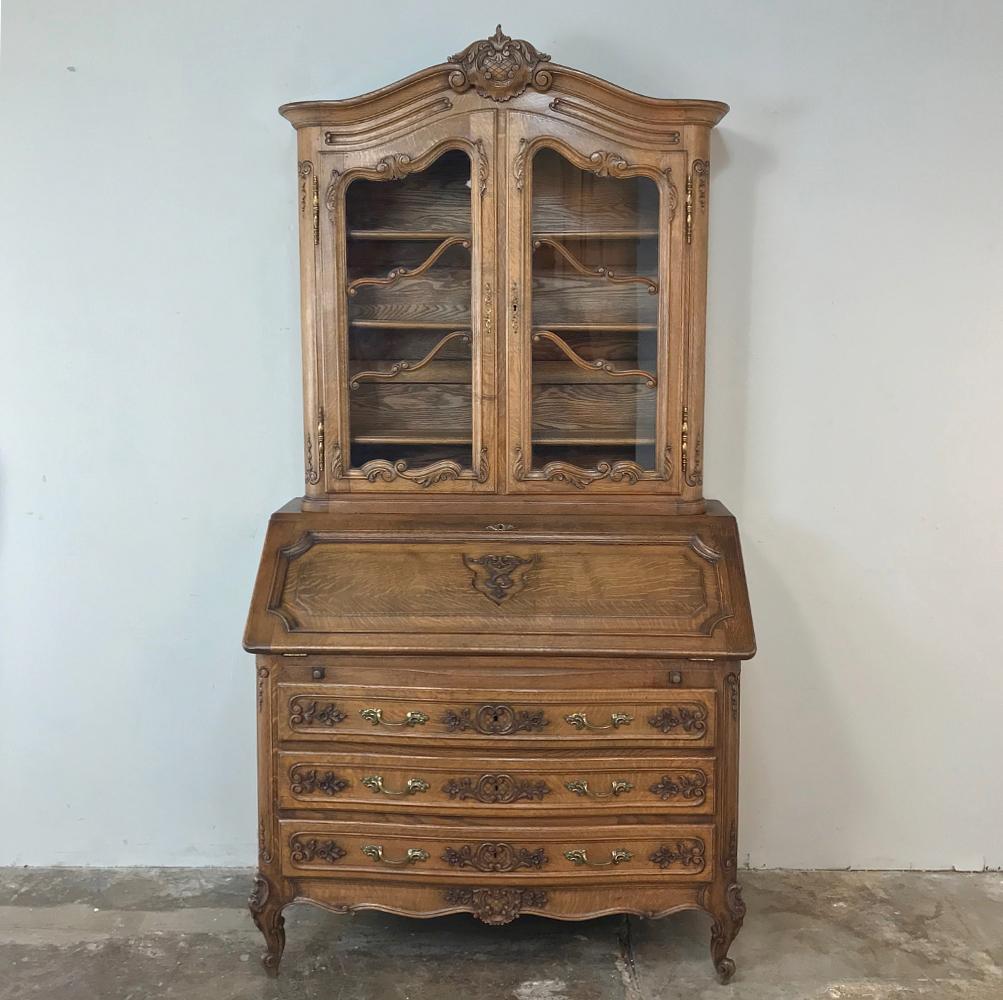 Antique Country French Secretary, Bookcase In Good Condition In Dallas, TX