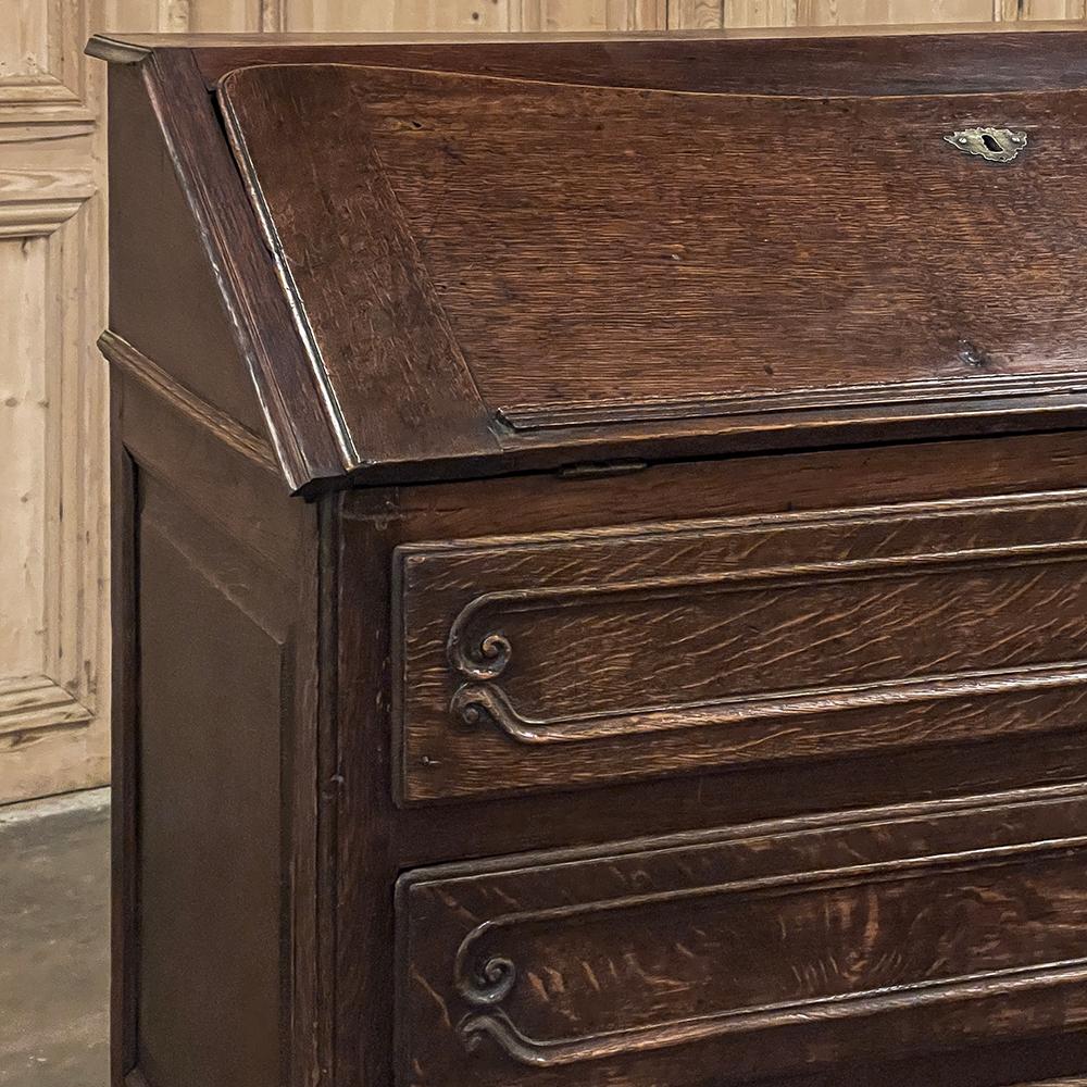 Oak Antique Country French Secretary Desk ~ Secretaire For Sale