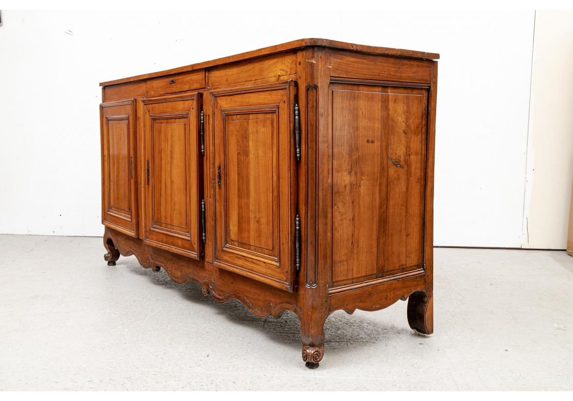 Antique Country French Solid Cherry Enfilade For Sale 7