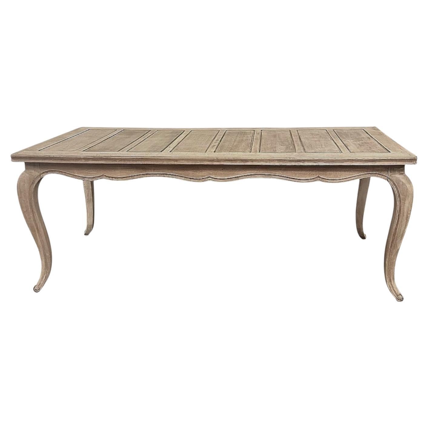 Antique Country French Stripped Fruitwood Dining Table