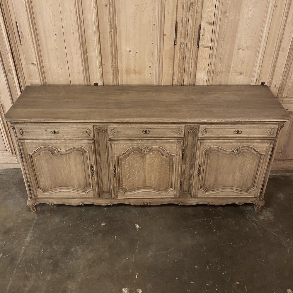 Antique Country French Stripped Oak Buffet In Good Condition In Dallas, TX