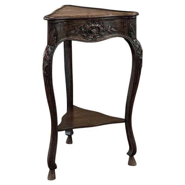 Antique Country French Triangular Lamp Table ~ Drink Table For Sale at ...