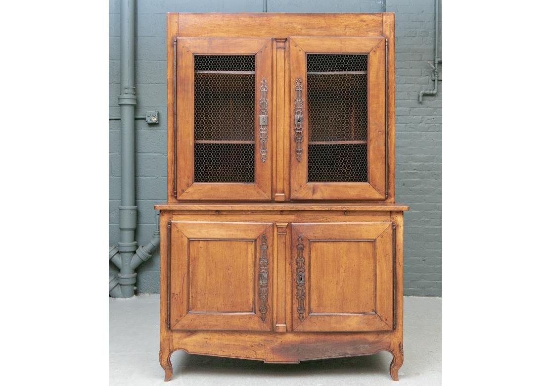 Antique Country French Walnut Buffet a Deux Corps For Sale 8