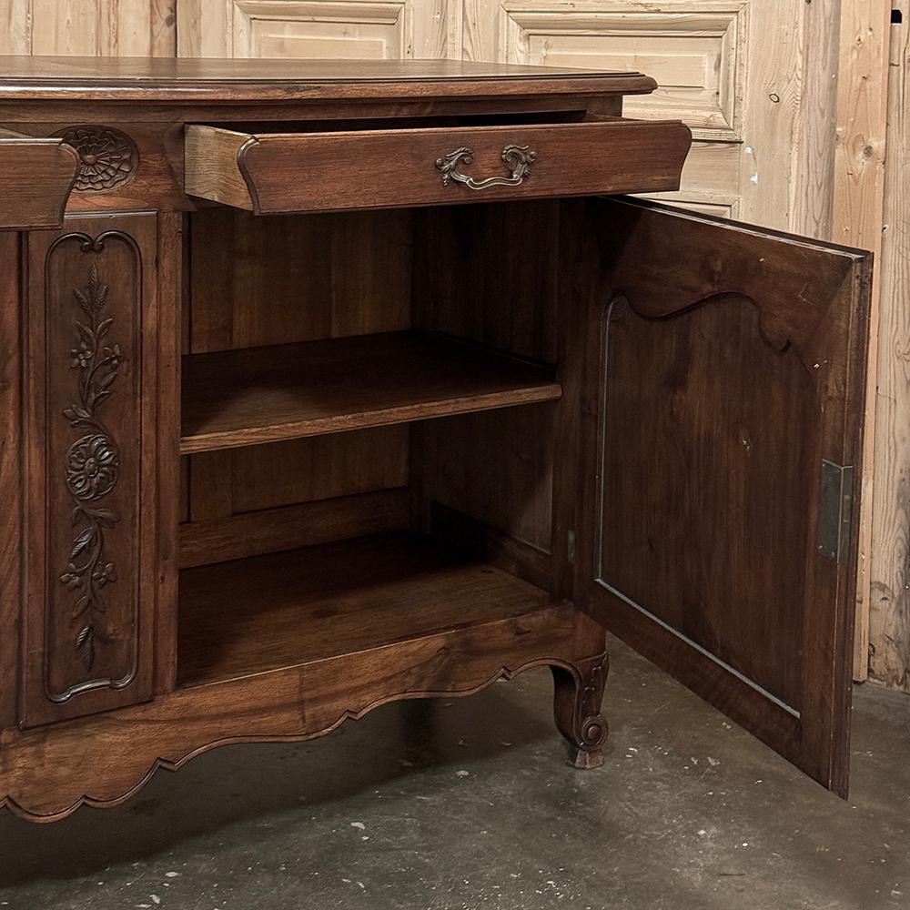Antique Country French Walnut Buffet ~ Enfilade For Sale 4