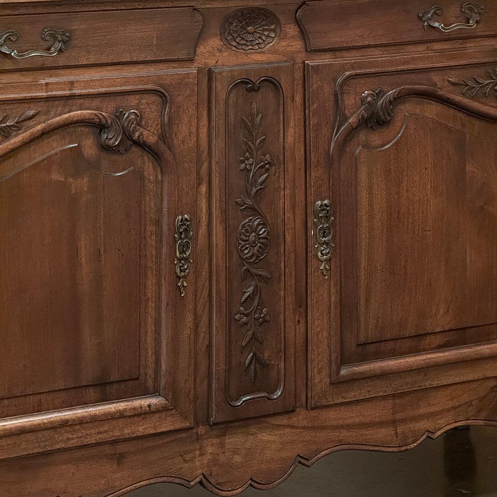 Antique Country French Walnut Buffet ~ Enfilade For Sale 7
