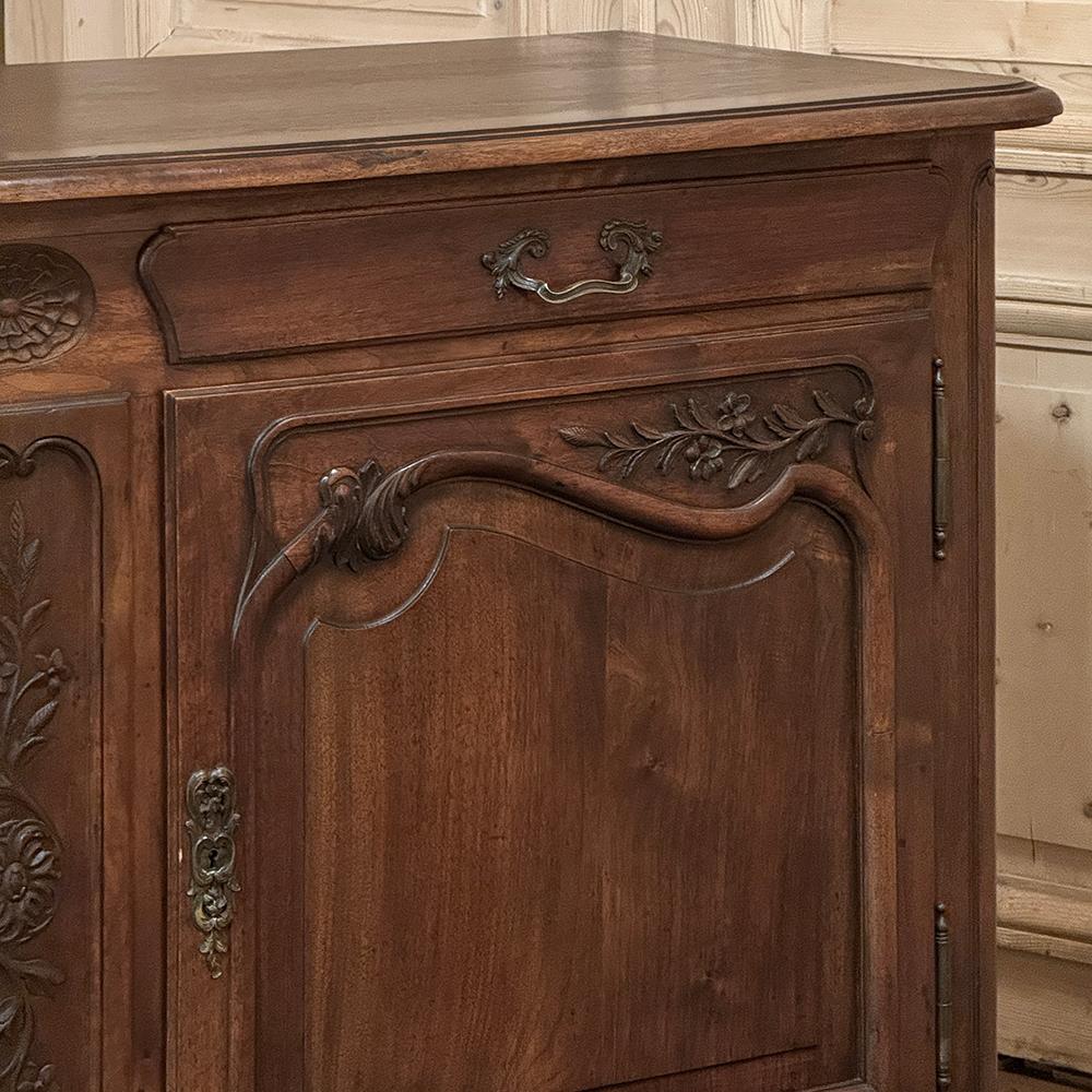Antique Country French Walnut Buffet ~ Enfilade For Sale 8