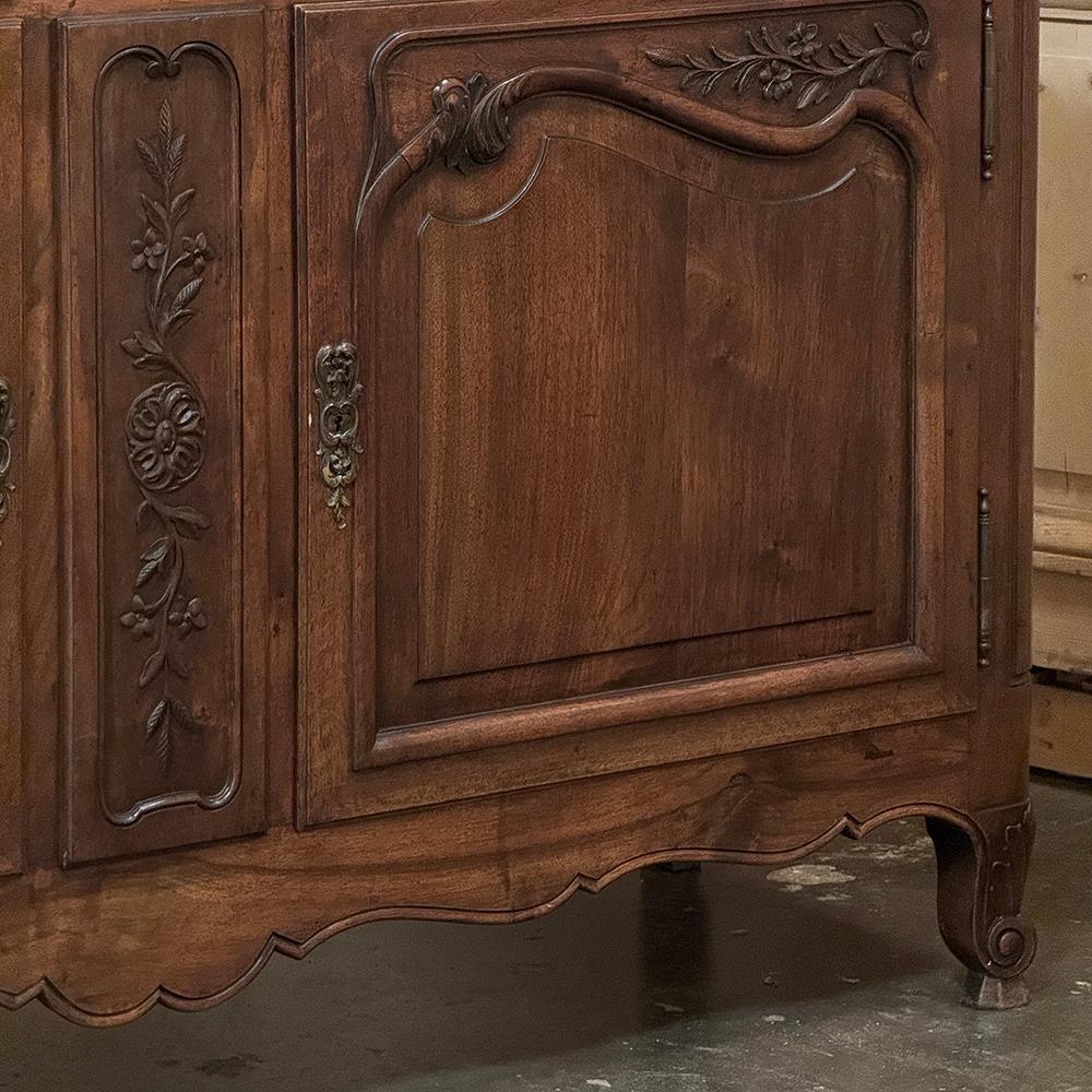 Antique Country French Walnut Buffet ~ Enfilade For Sale 9