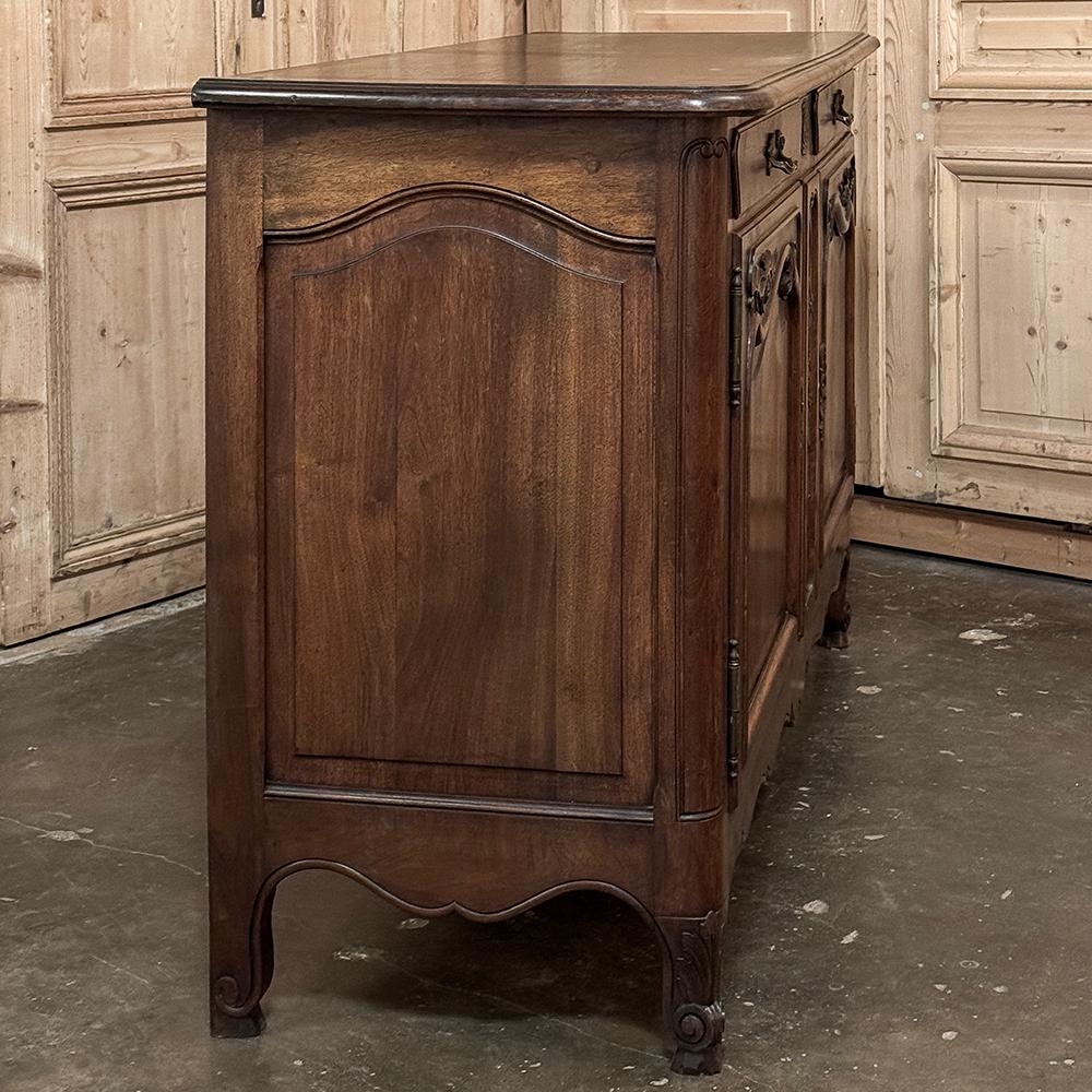 Antique Country French Walnut Buffet ~ Enfilade For Sale 12