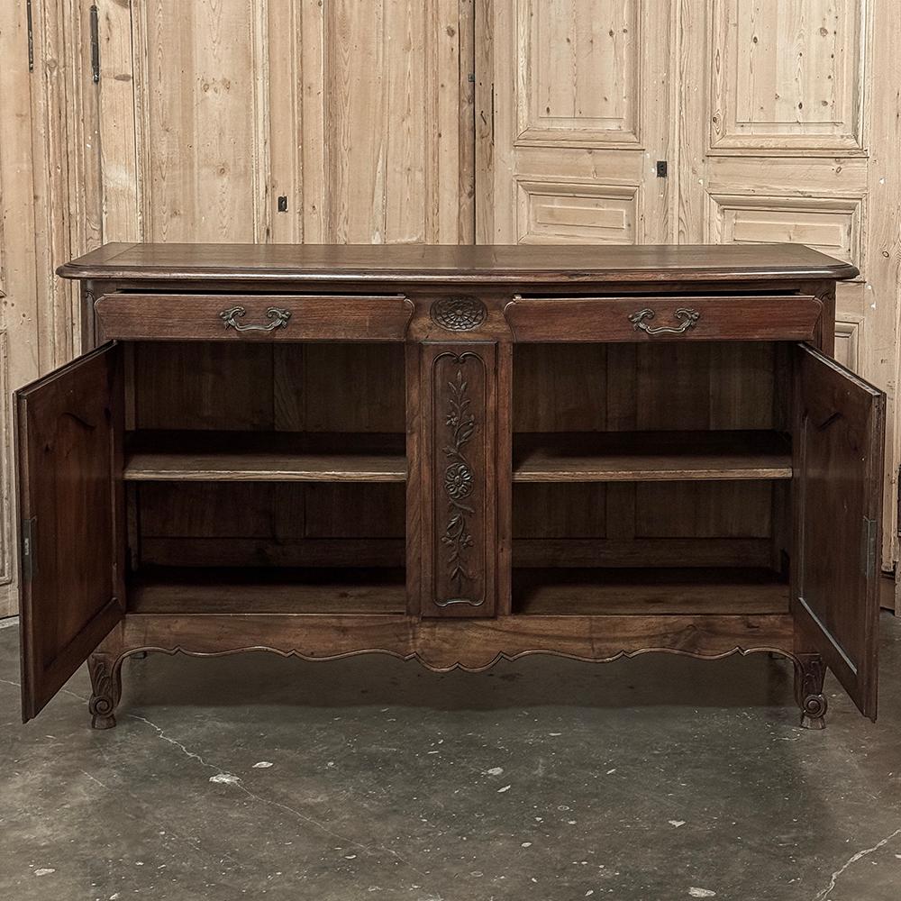 20th Century Antique Country French Walnut Buffet ~ Enfilade For Sale