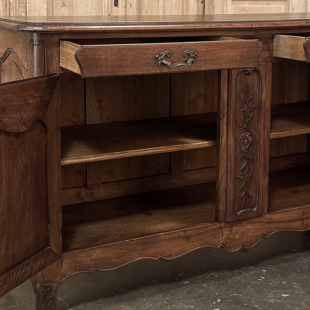 Antique Country French Walnut Buffet ~ Enfilade For Sale 3