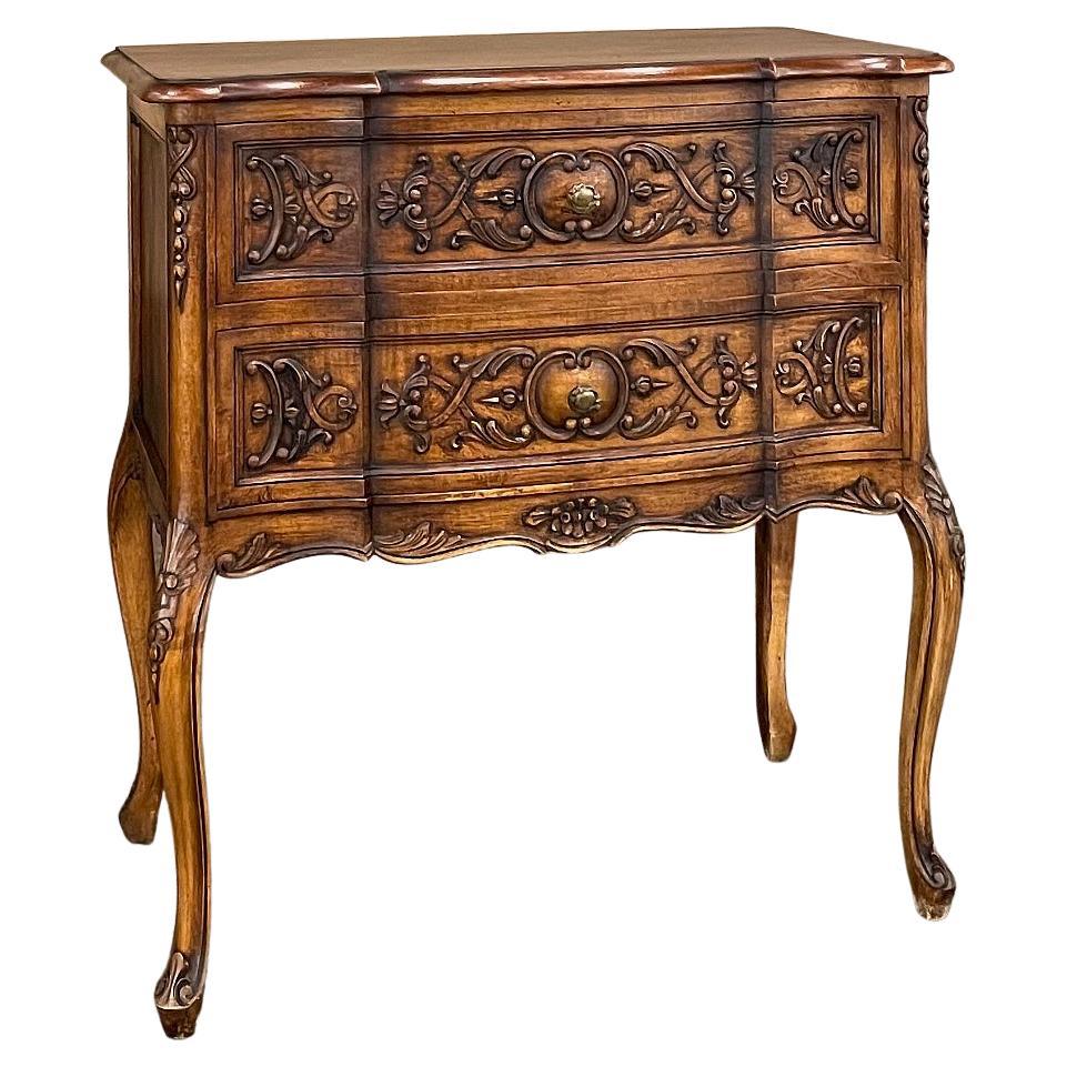 Antique Country French Walnut Commode For Sale