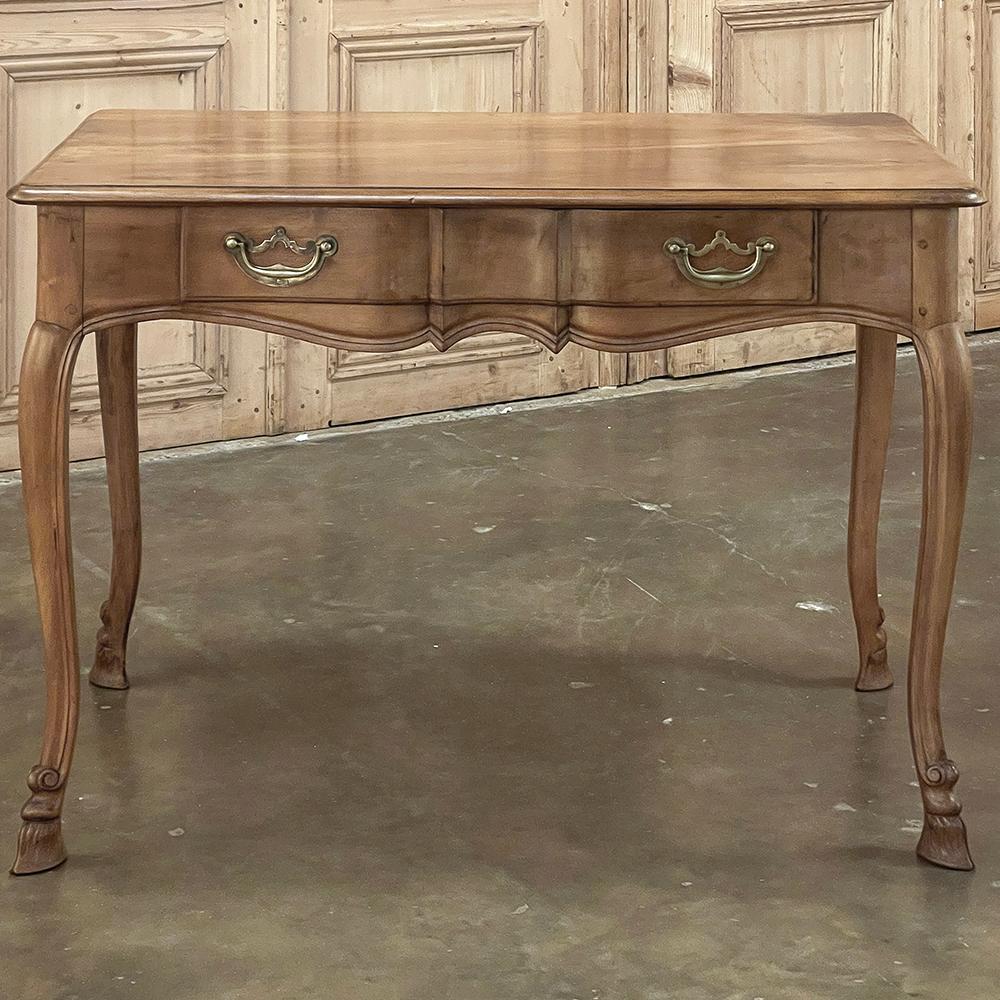 Antique Country French Walnut Desk ~ Writing Table In Good Condition For Sale In Dallas, TX