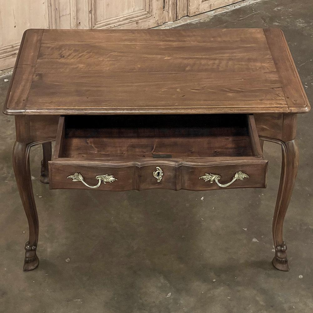 Brass Antique Country French Walnut Desk ~ Writing Table