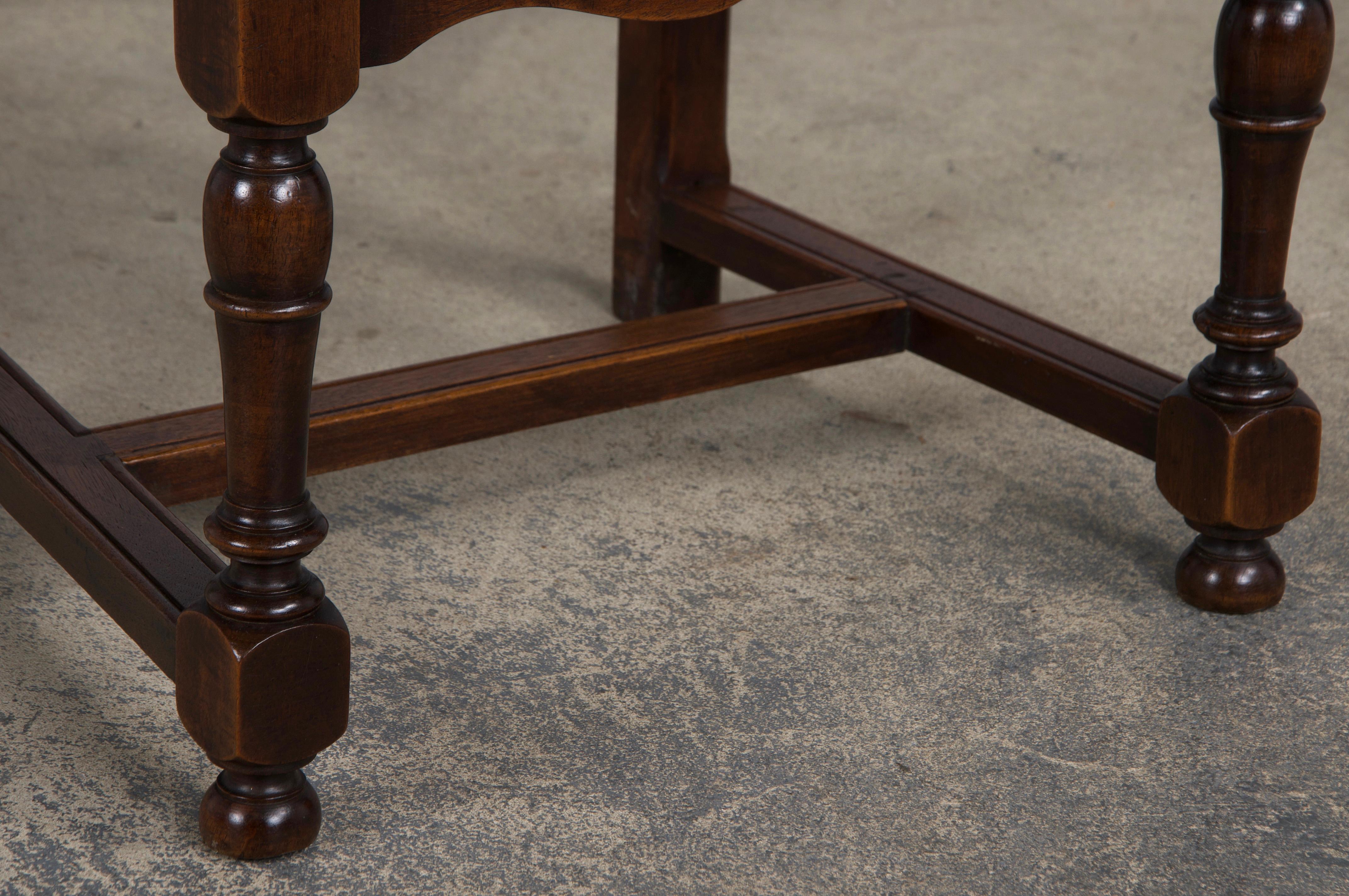 Antique French Walnut Ladder Back Rush Seats Dining Chairs - Set of 8 3