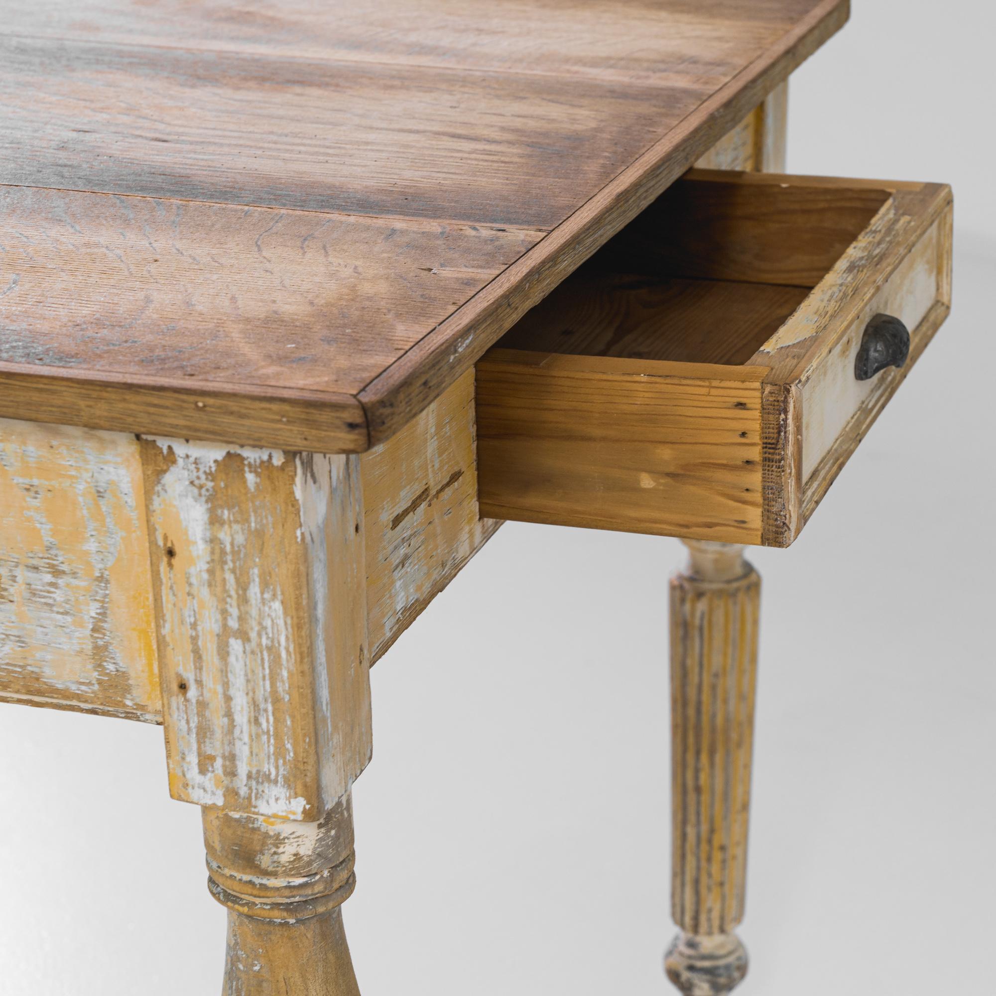 Antique Country French Wood Patinated Table For Sale 3