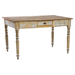 Antique Country French Wood Patinated Table