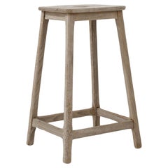 Antique Country French Wooden Bar Stool