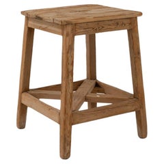 Antique Country French Wooden Stool
