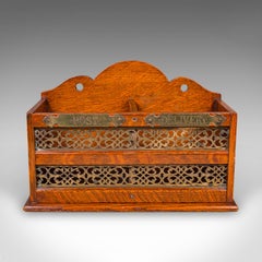 Antike Landhotel-Postbox, englisch, Schreibtisch-Organisator, Schreibwaren, edwardianisch