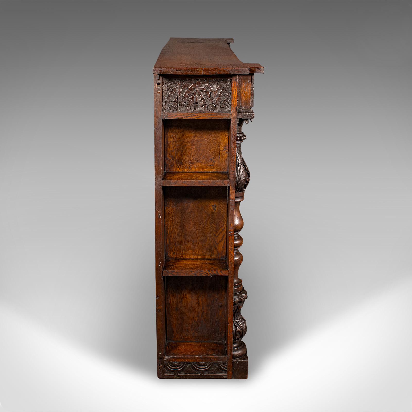 Librería antigua de casa de campo, roble escocés, armario de biblioteca, victoriana, c.1880 Victoriano tardío en venta