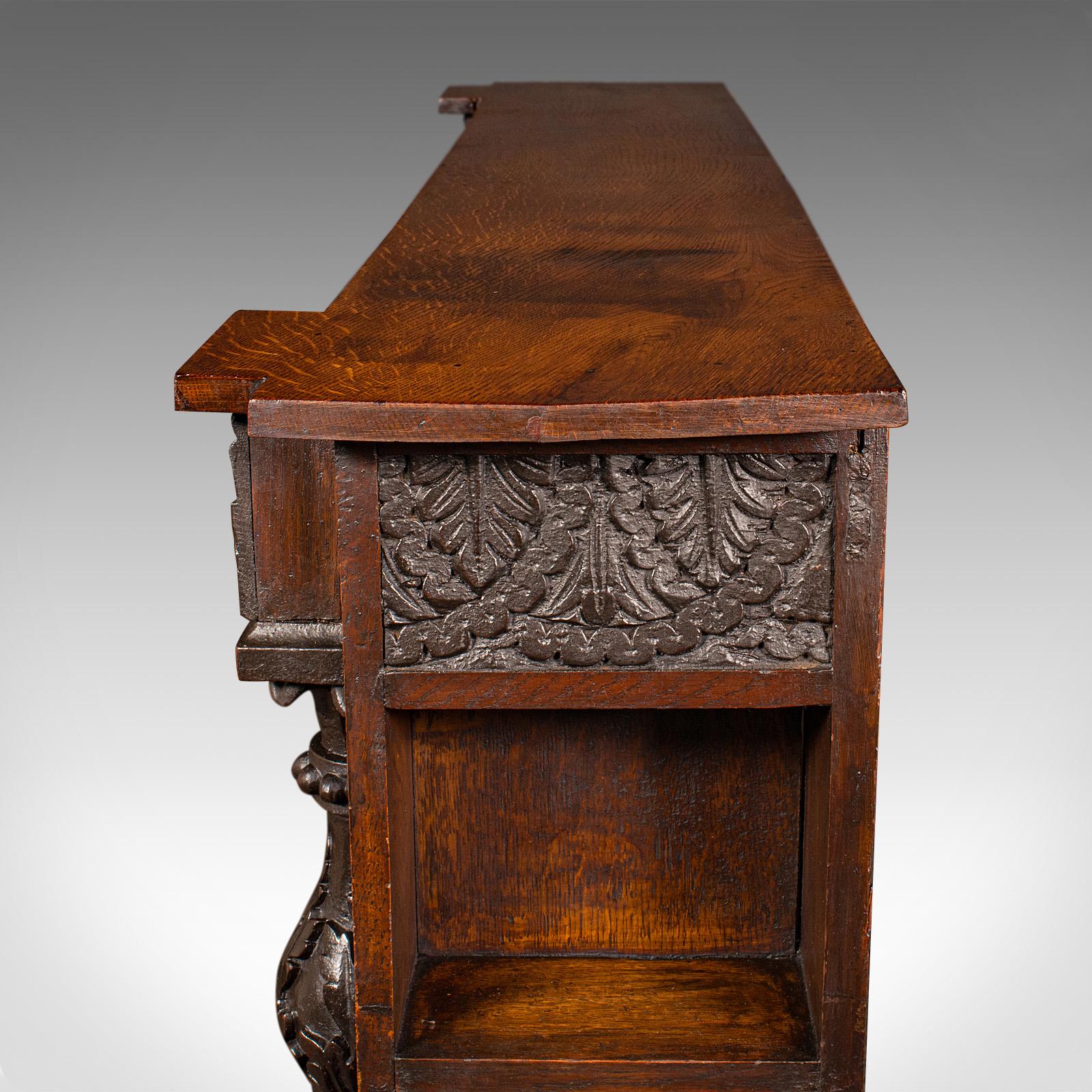 Librería antigua de casa de campo, roble escocés, armario de biblioteca, victoriana, c.1880 Roble en venta