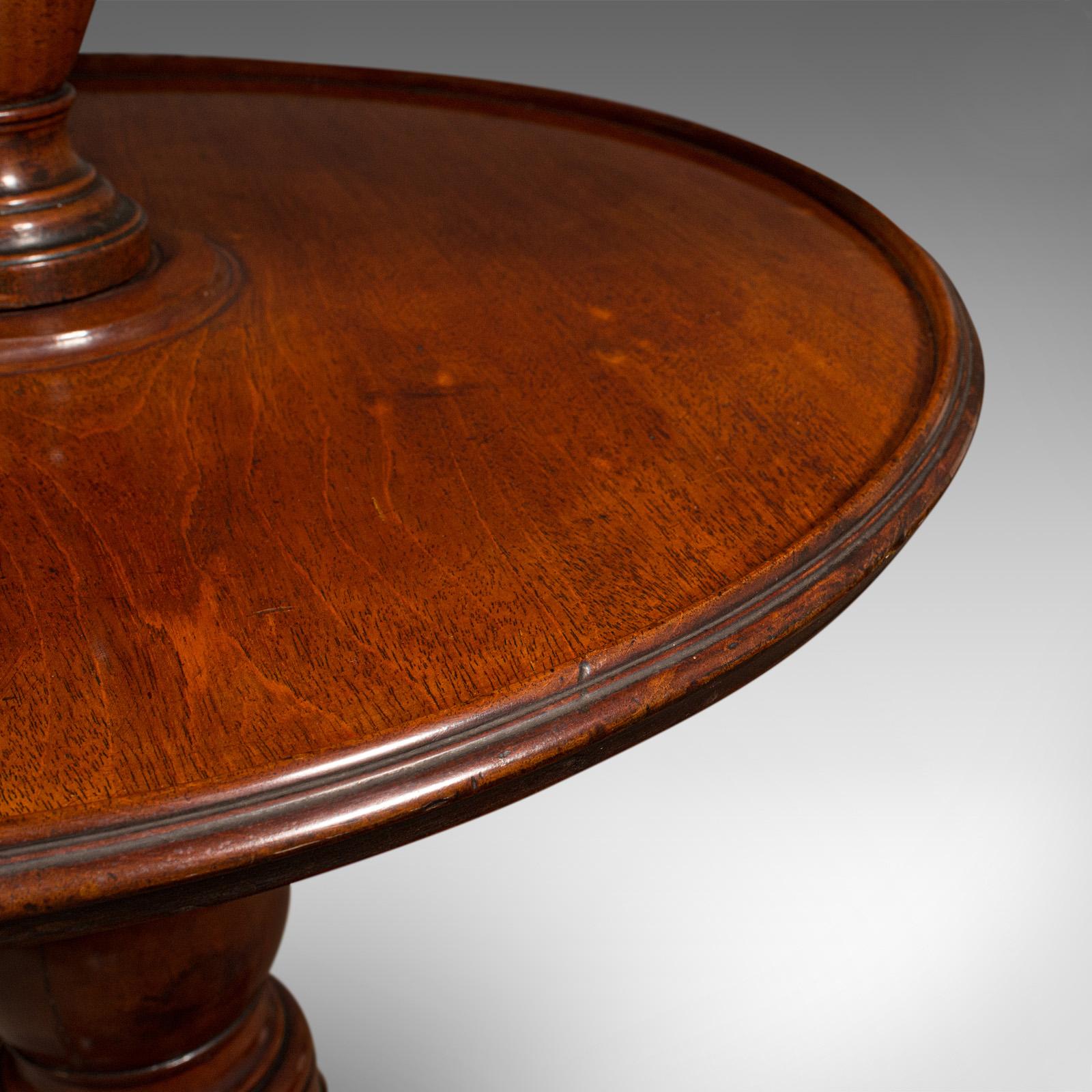 Wood Antique Country House Dumb Waiter, English, 2-Tier Serving Table, Georgian, 1780 For Sale