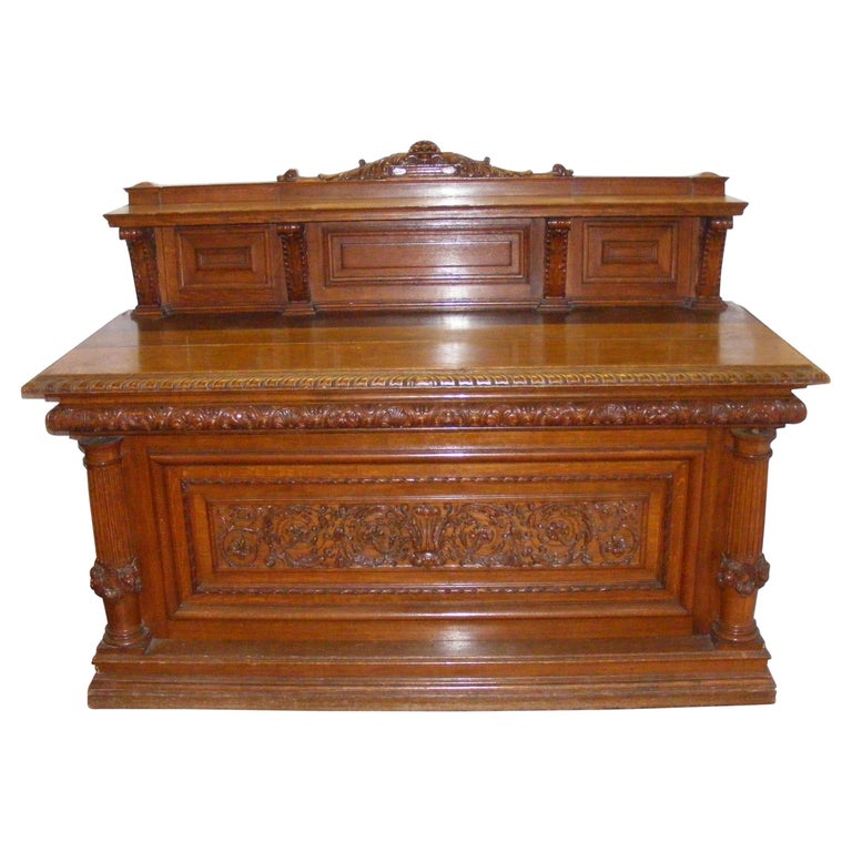 Antique Country House High Victorian Oak Sideboard or Buffet, Superbly