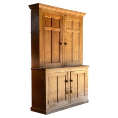 Antique Country House Pine  Housekeepers Cupboard 19th Century Victorian 1890