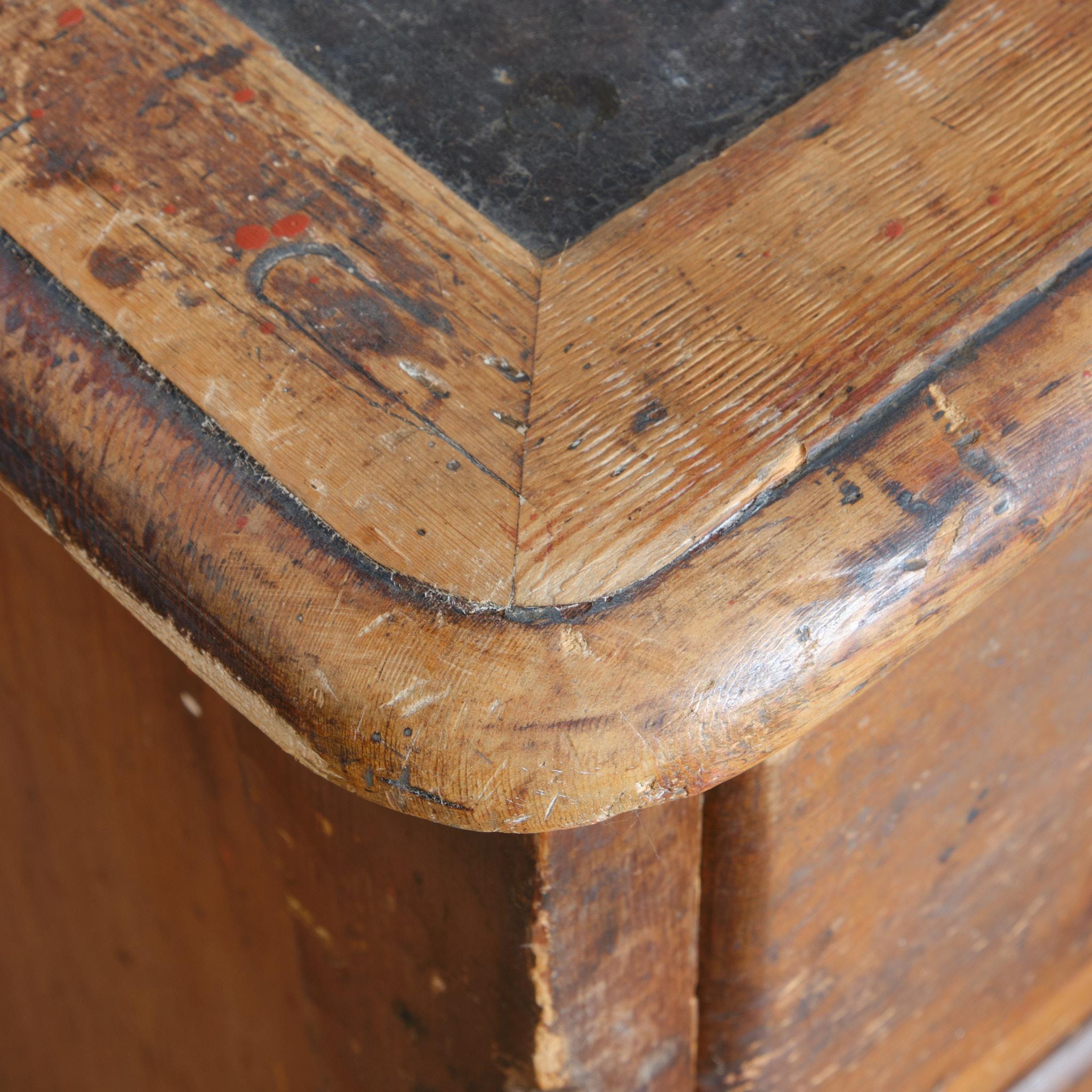 Antique Country House Pine Pedestal Desk - Holkham Hall 8