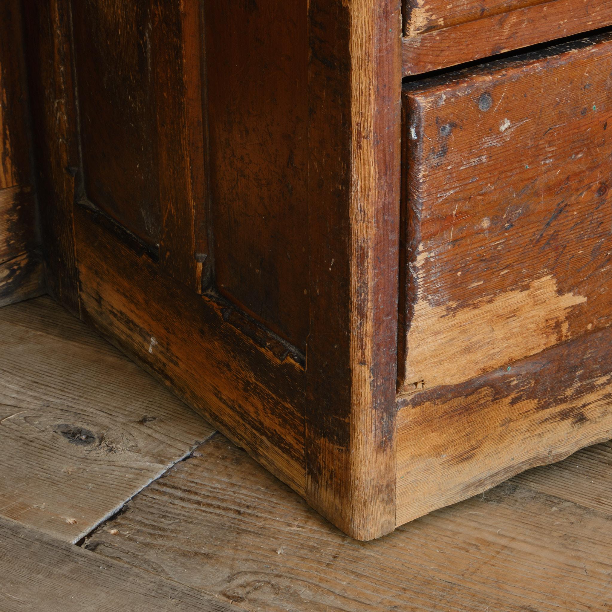 Antique Country House Pine Pedestal Desk - Holkham Hall 11
