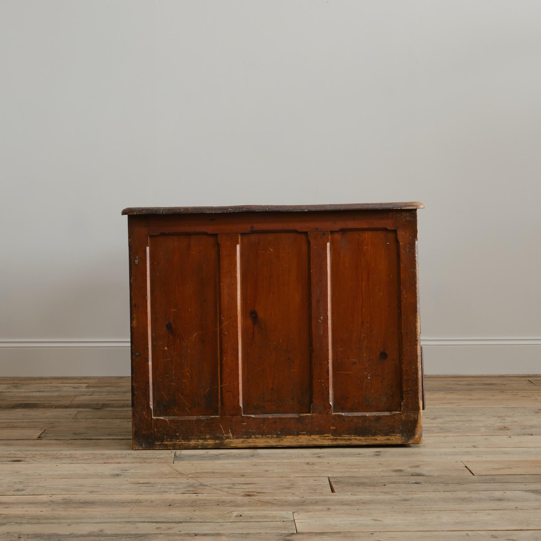 Antique Country House Pine Pedestal Desk - Holkham Hall 3