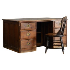 Antique Country House Pine Pedestal Desk - Holkham Hall