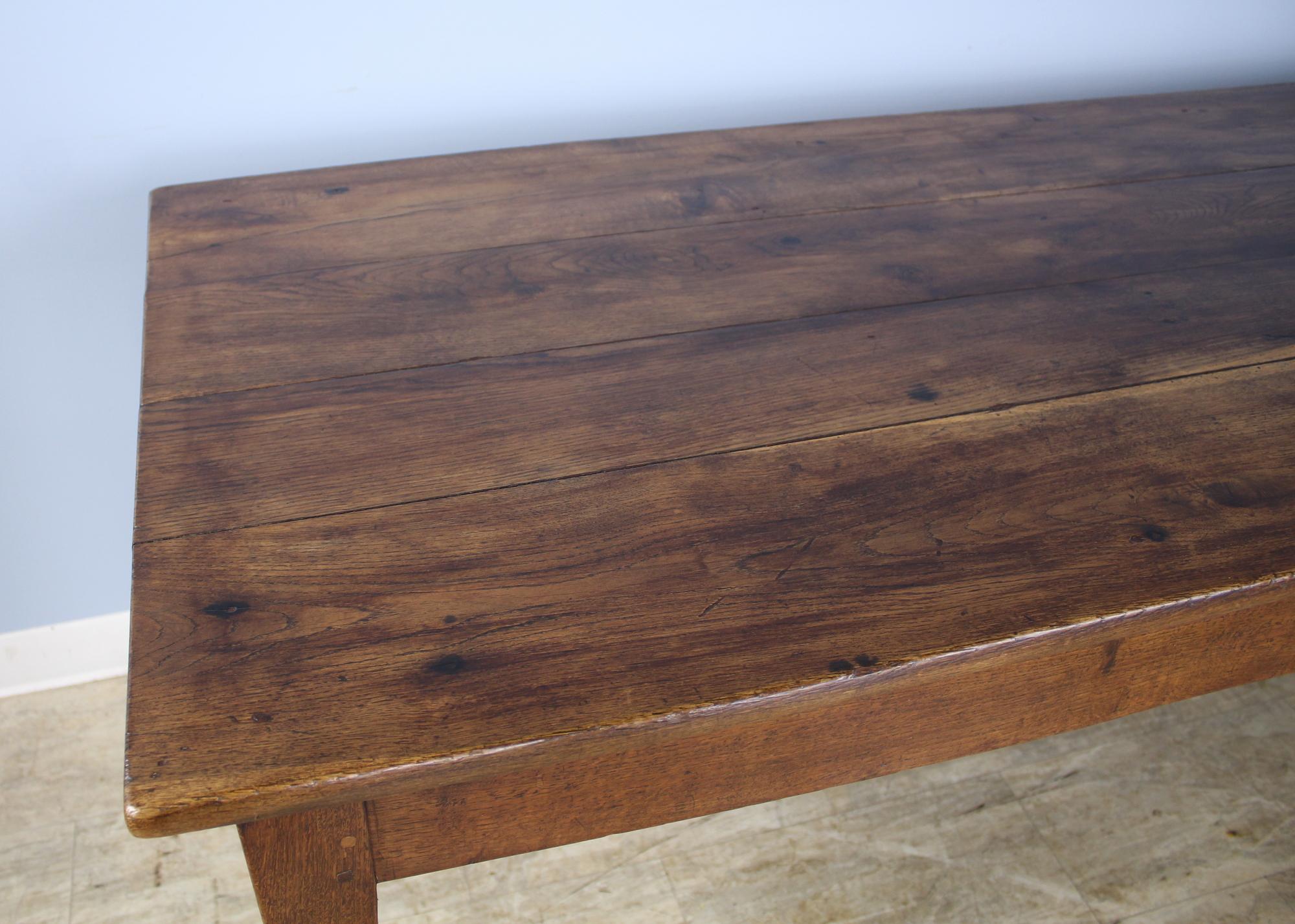 19th Century Antique Country Oak Farm Table For Sale