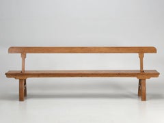 Antique Country Pine Bench with Adjustable Back