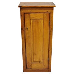 Antique Country Primitive Colonial Pine Wood Kitchen Cupboard 1 Door Cabinet