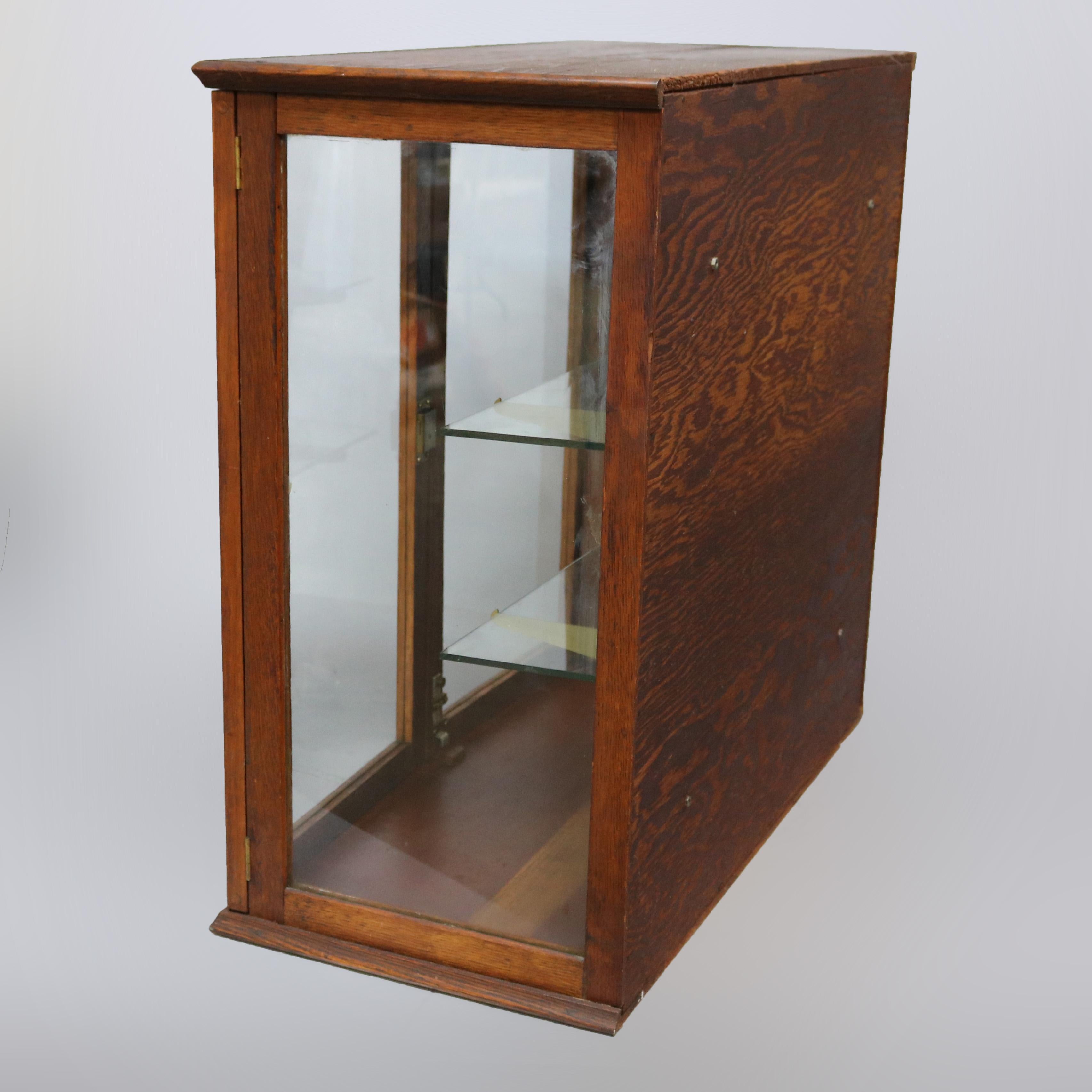 Carved Antique Country Store Counter Top Display Cabinet, circa 1900