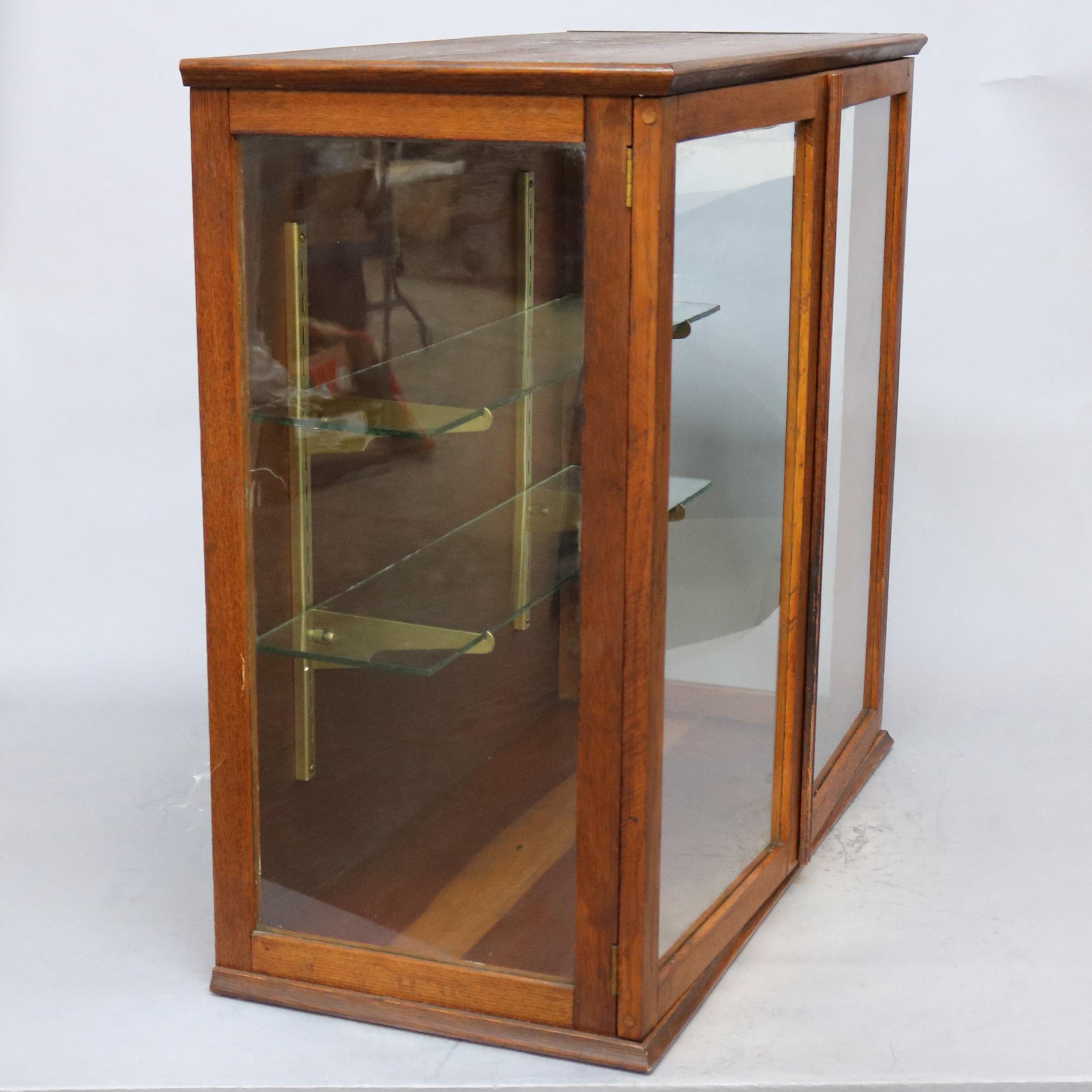 Glass Antique Country Store Counter Top Display Cabinet, circa 1900