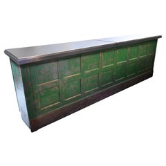 Vintage Country Store Counter with a Zinc Top