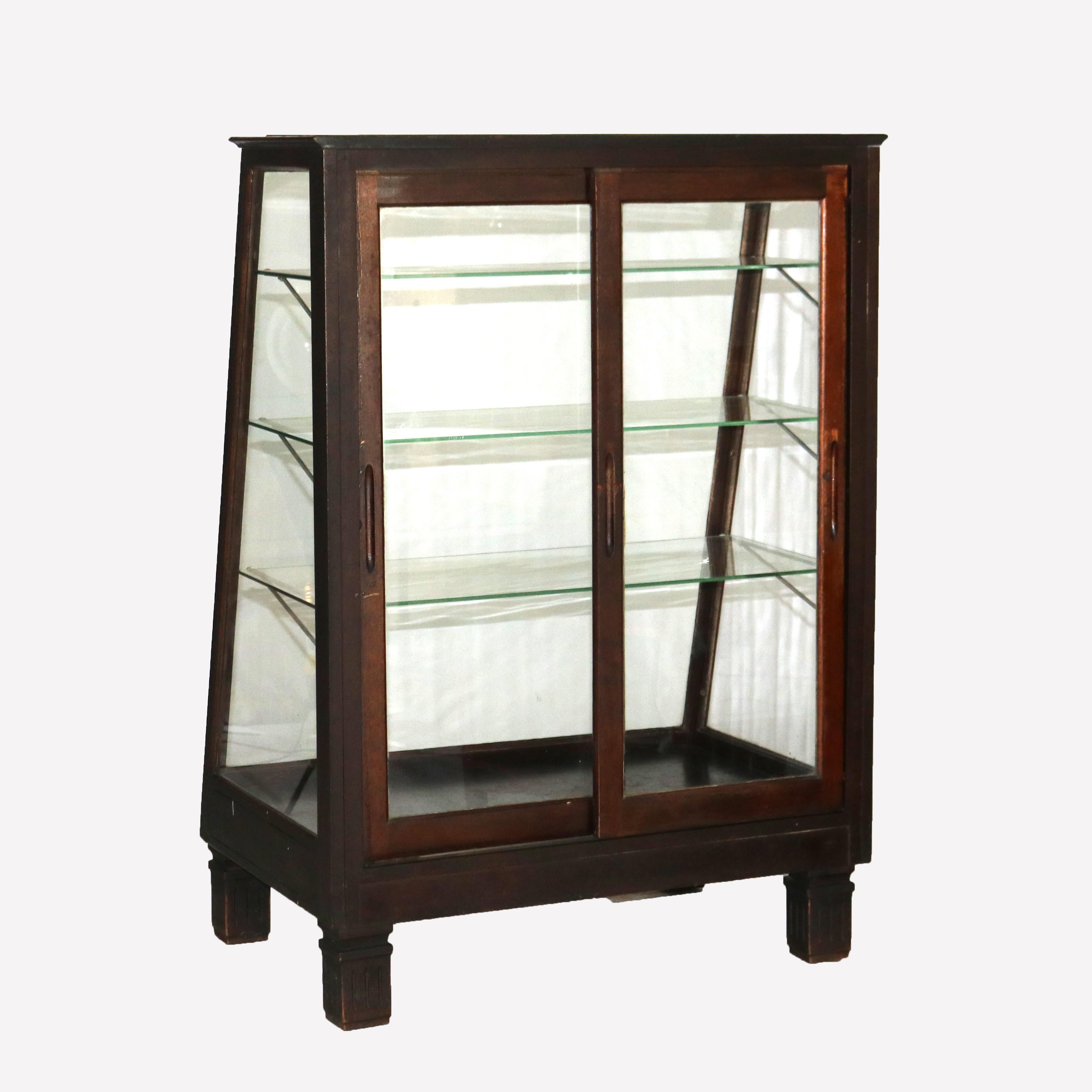 Antique Country Store Mahogany Cigarette Display Case C1910 6