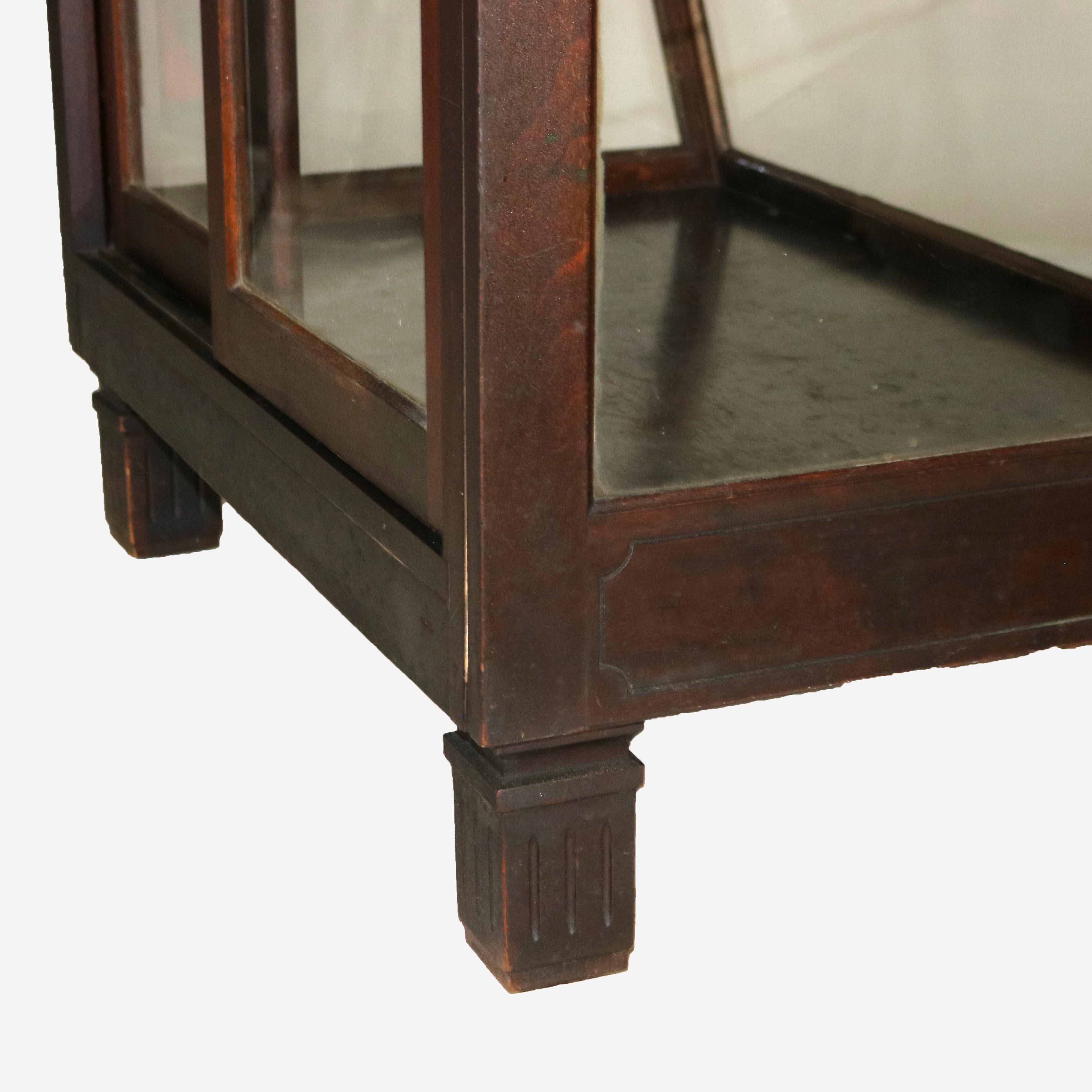 Antique Country Store Mahogany Cigarette Display Case C1910 7