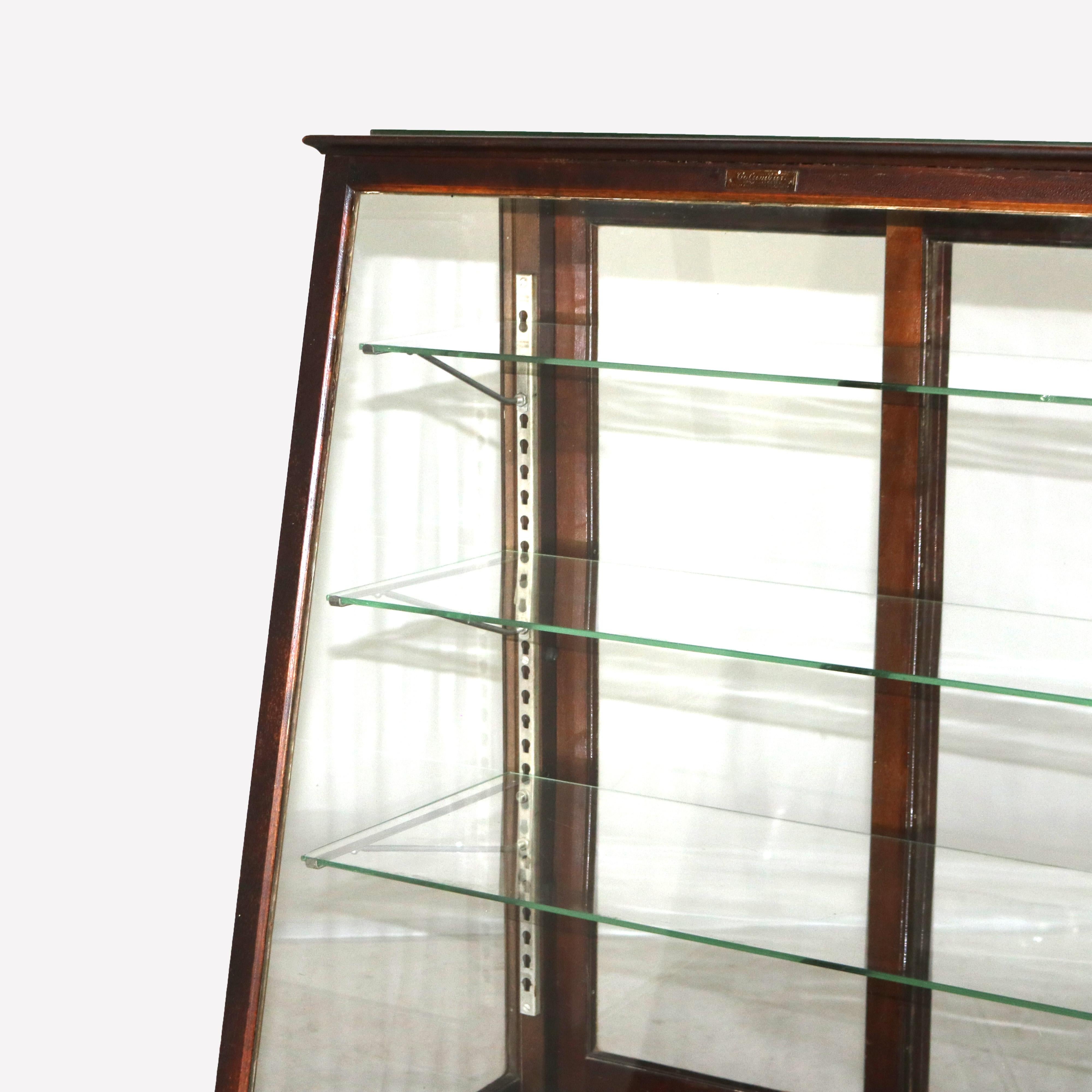 Antique Country Store Mahogany Cigarette Display Case C1910 In Good Condition In Big Flats, NY