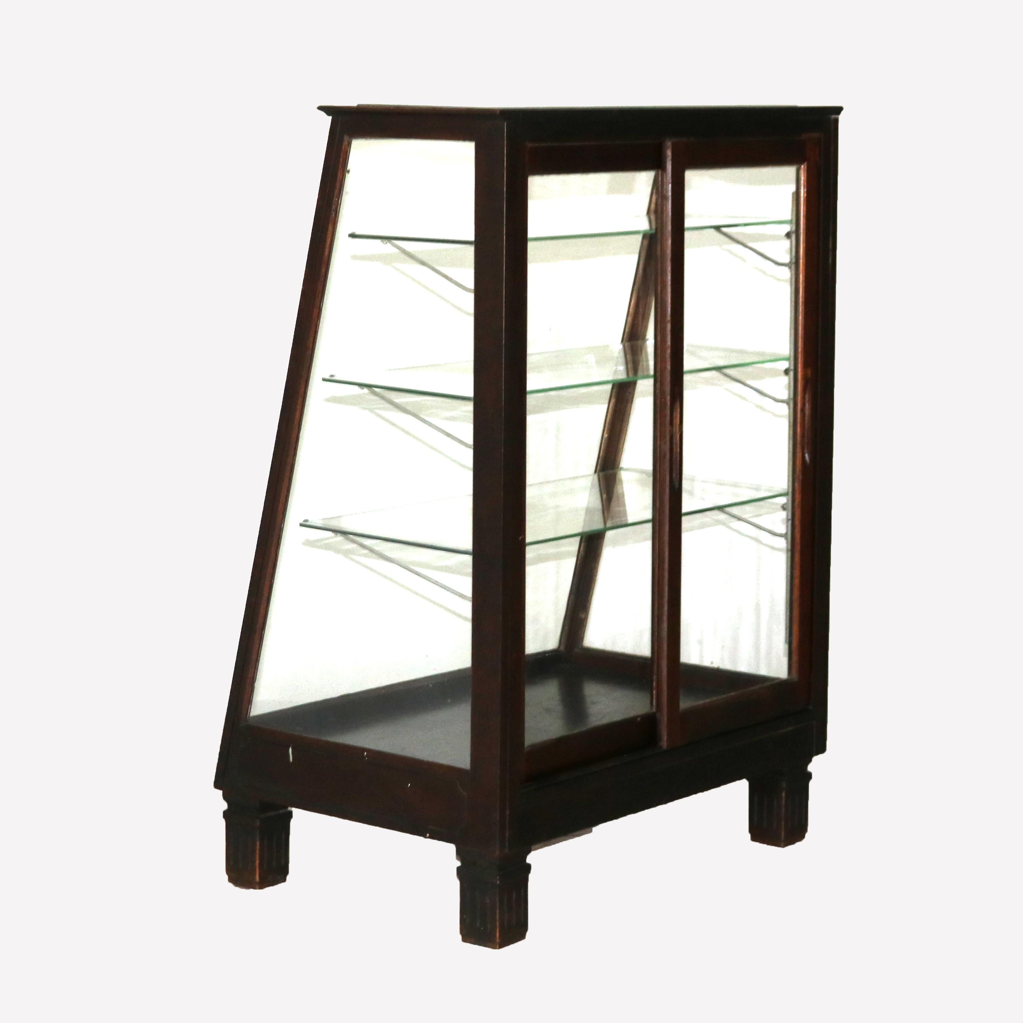 Antique Country Store Mahogany Cigarette Display Case C1910 3