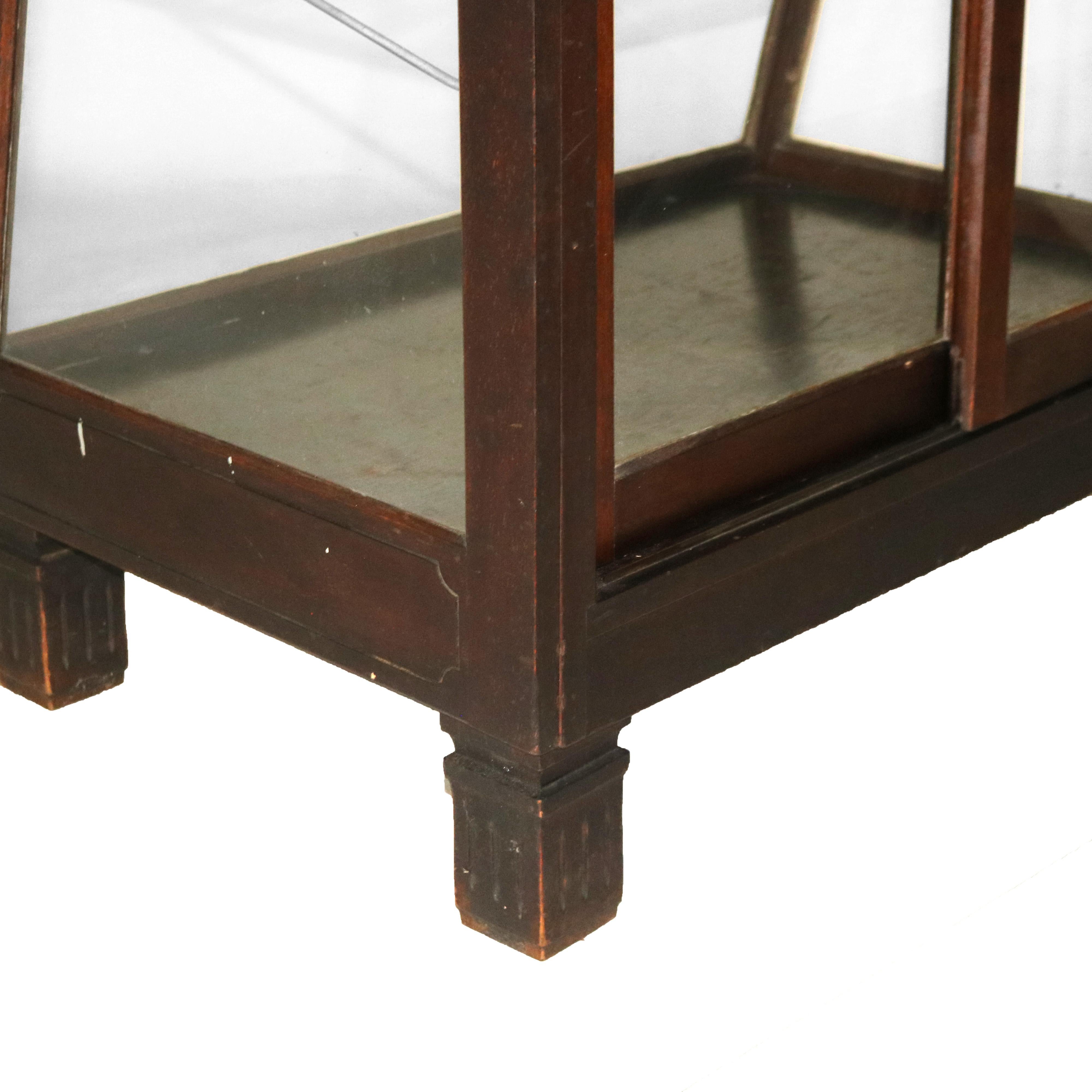Antique Country Store Mahogany Cigarette Display Case C1910 5