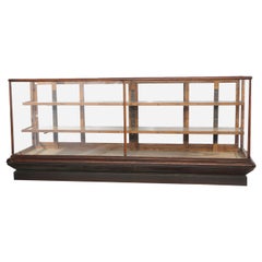 Antique Country Store Oak Framed Counter Display Showcase Circa 1900