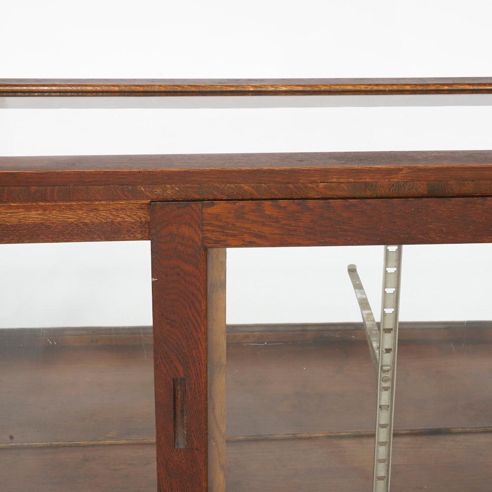 Antique Country Store Oak Table Top Slant-Front Display Case by Sun, circa 1900 2