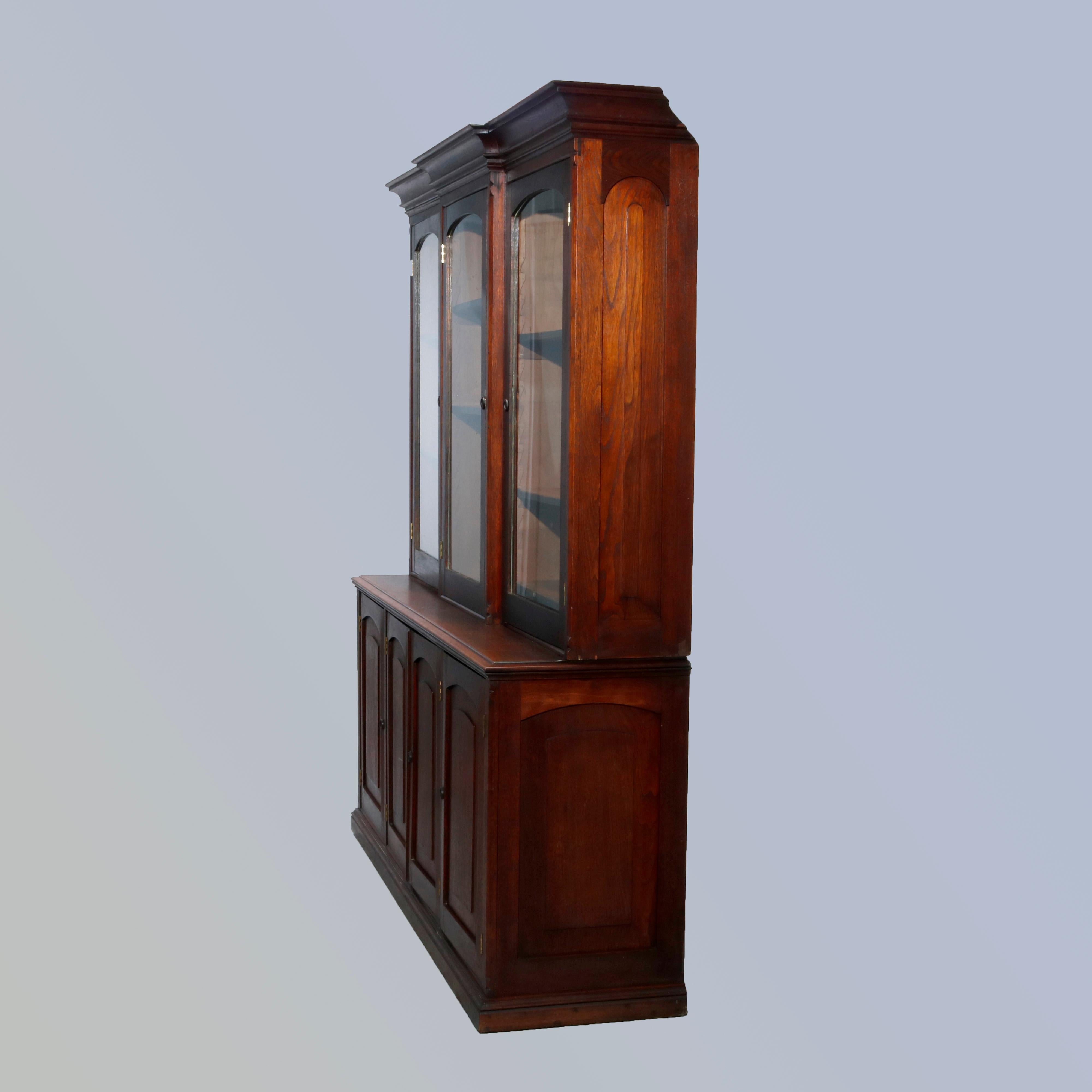 Antique Country Store Two-Piece Mahogany Cabinet, Circa 1900 7