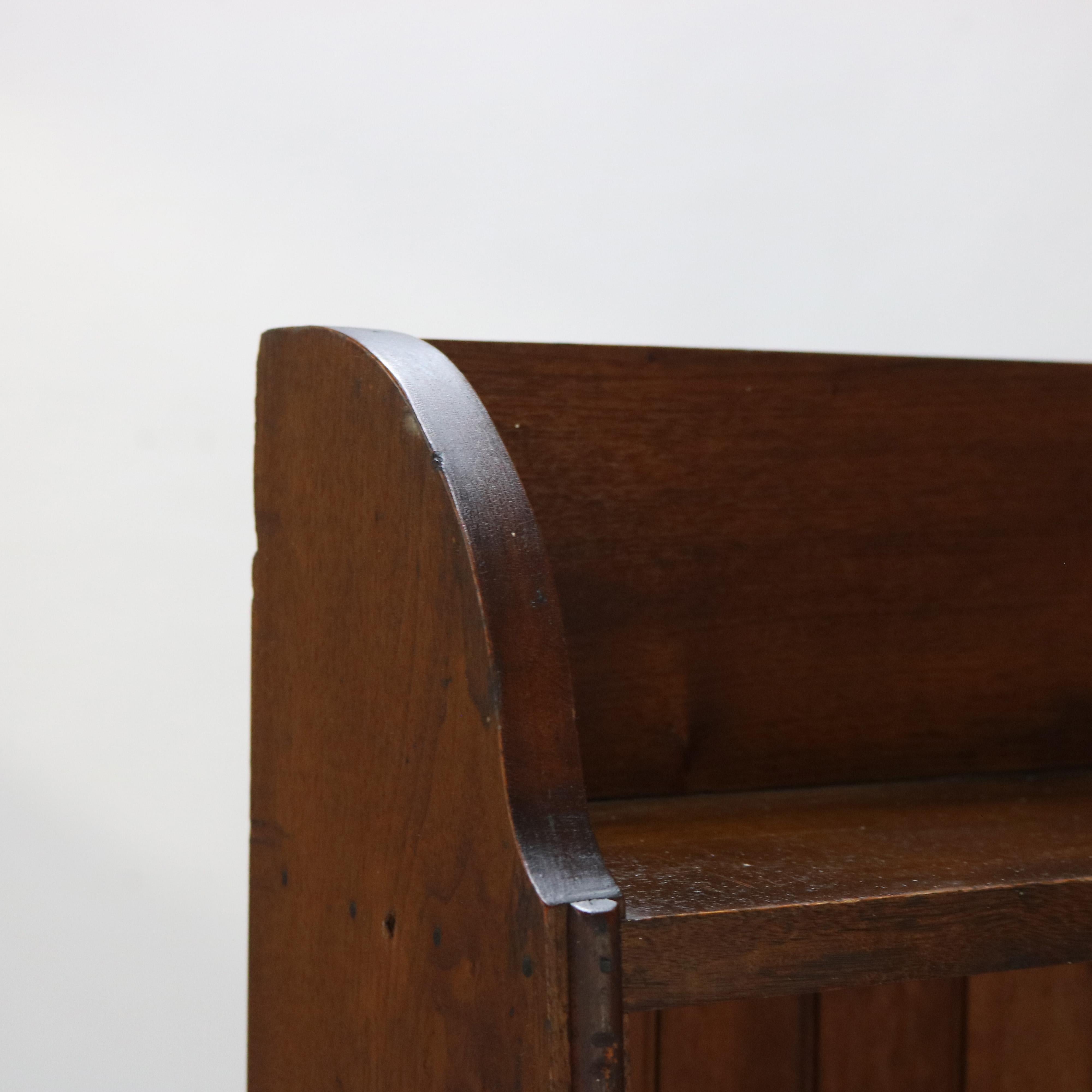 Antique Country Store Walnut & Oak Display Rack with Drawer c1900 For Sale 4